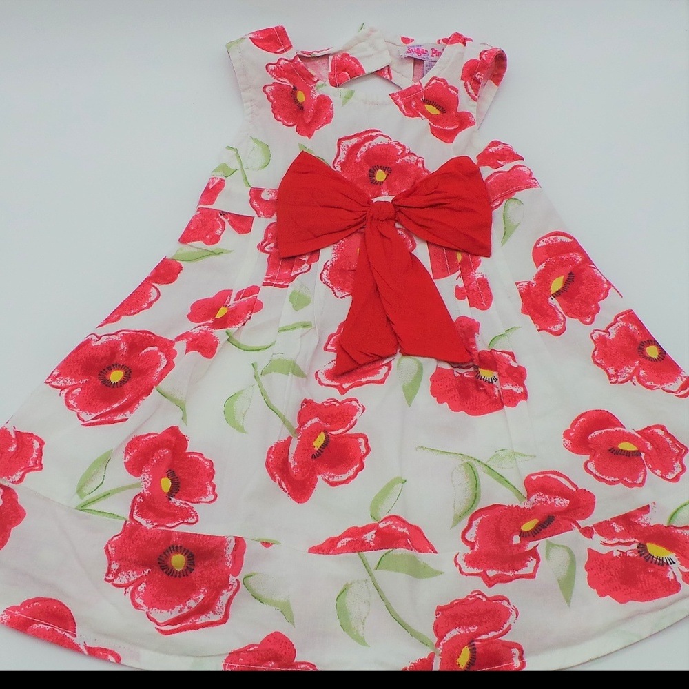 Red and White Dress
